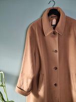 Afbeelding in Gallery-weergave laden, Camel A-lijn wollen coat - L
