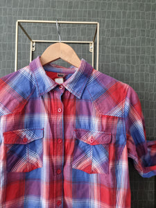 Overhemd roodwitblauw | S
