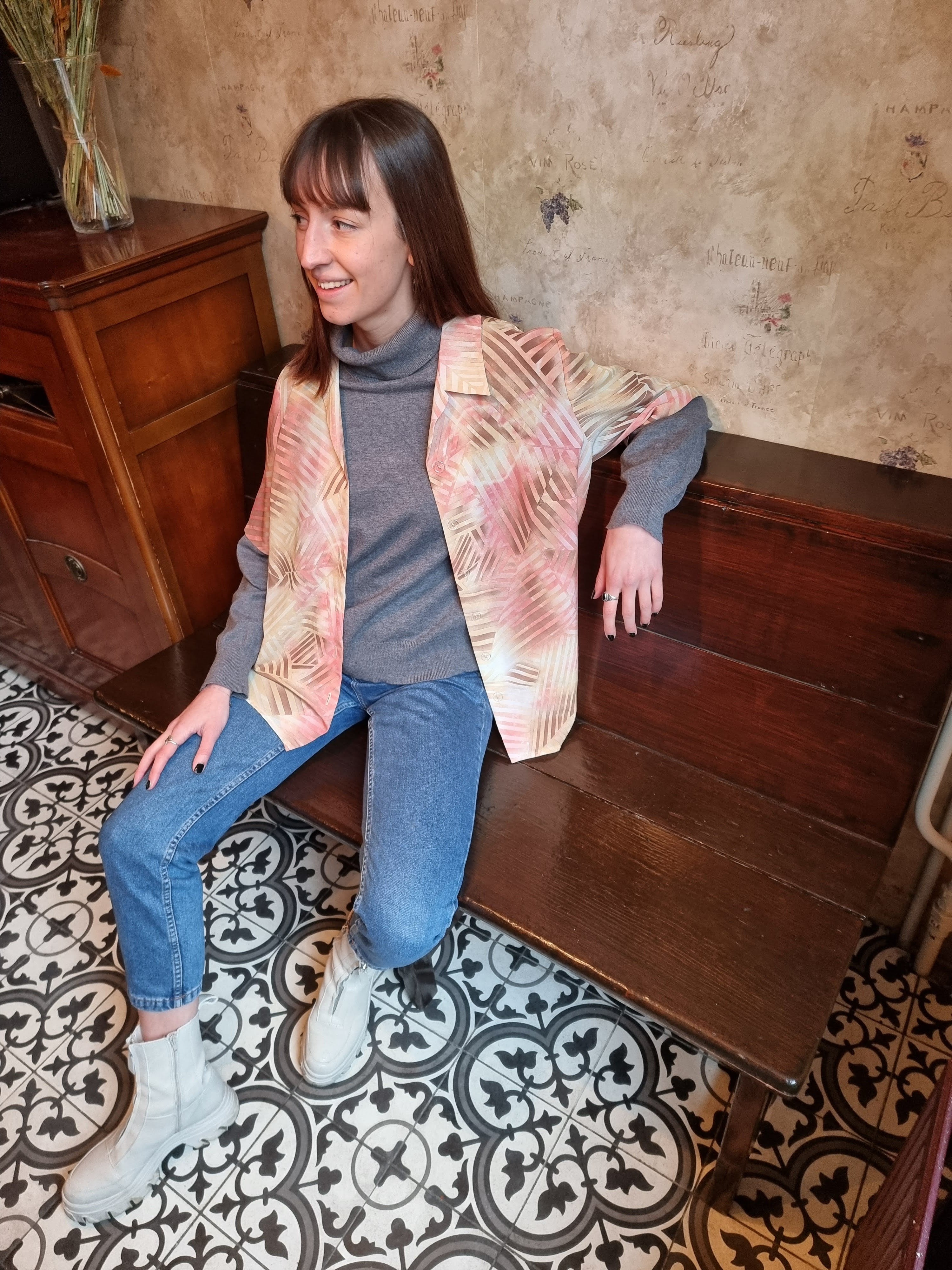 Blousje print zalm | L/XL