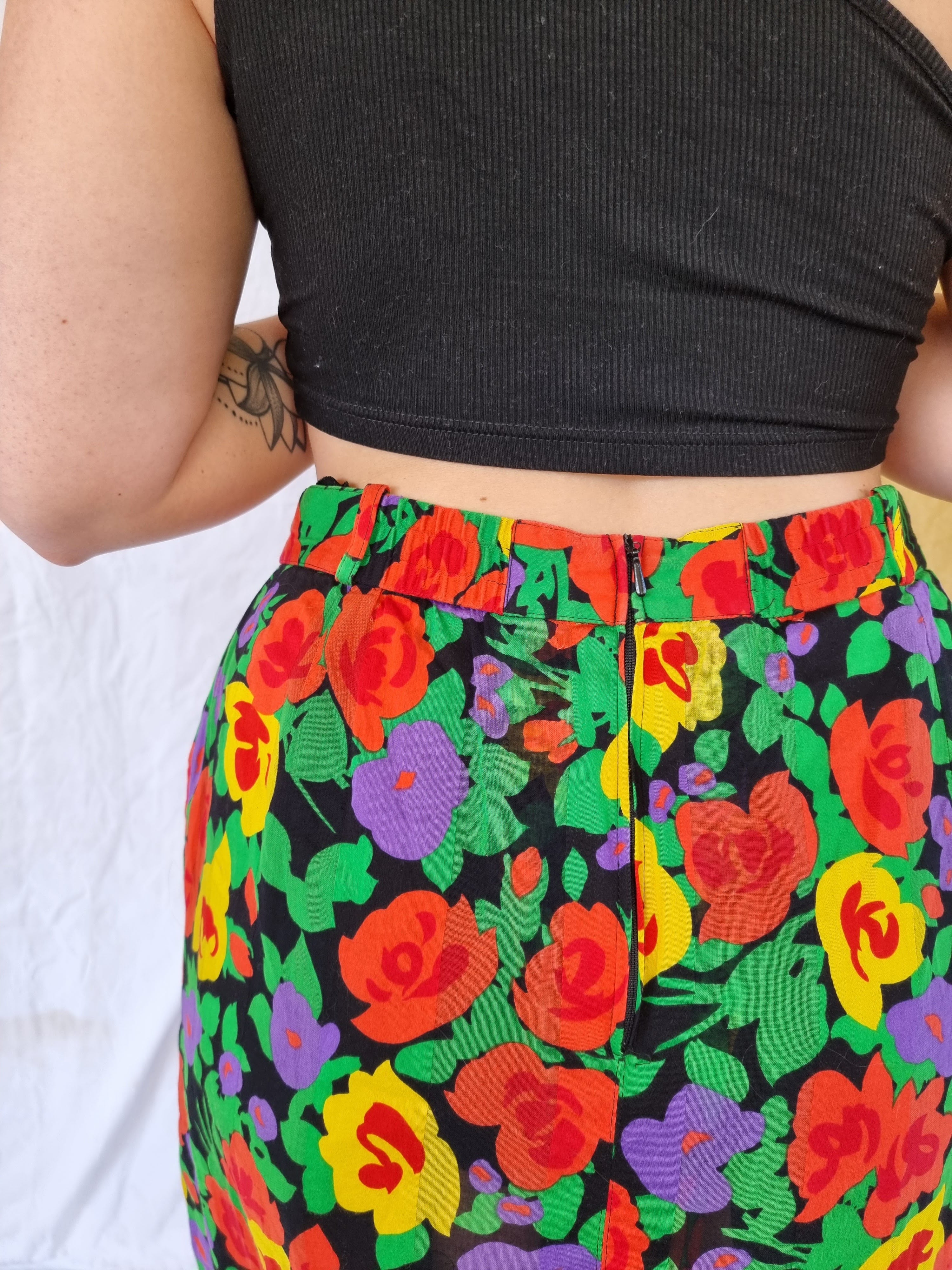 Bloemenprint rok | L