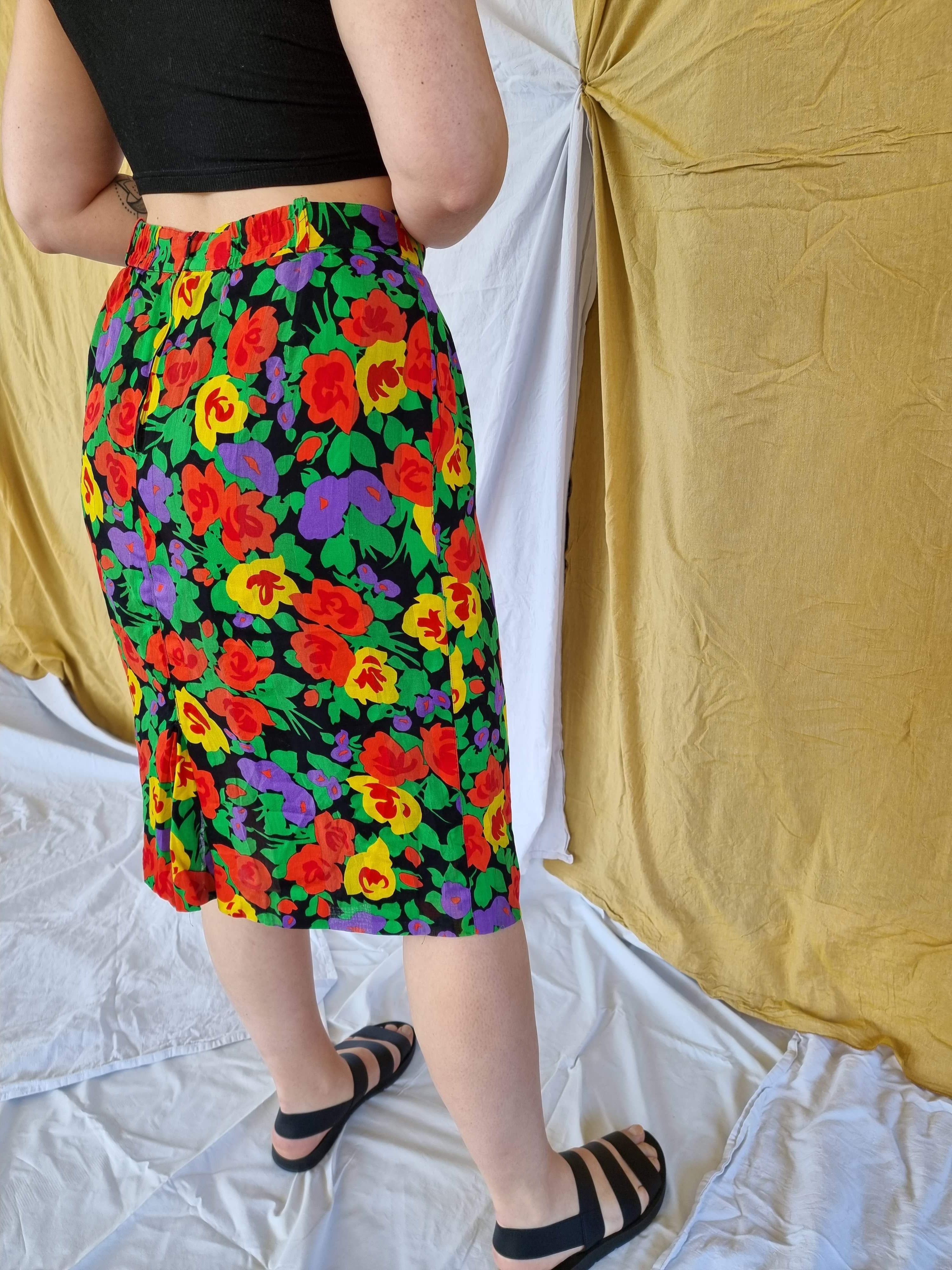 Bloemenprint rok | L