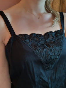 Zwart kanten top - L/XL