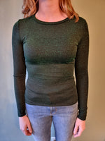 Afbeelding in Gallery-weergave laden, Groene glitter top - S
